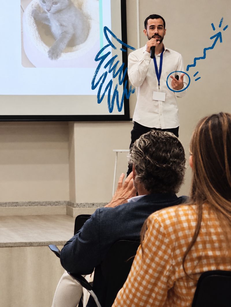 Pablo Pérez durante una ponencia sobre publicidad online