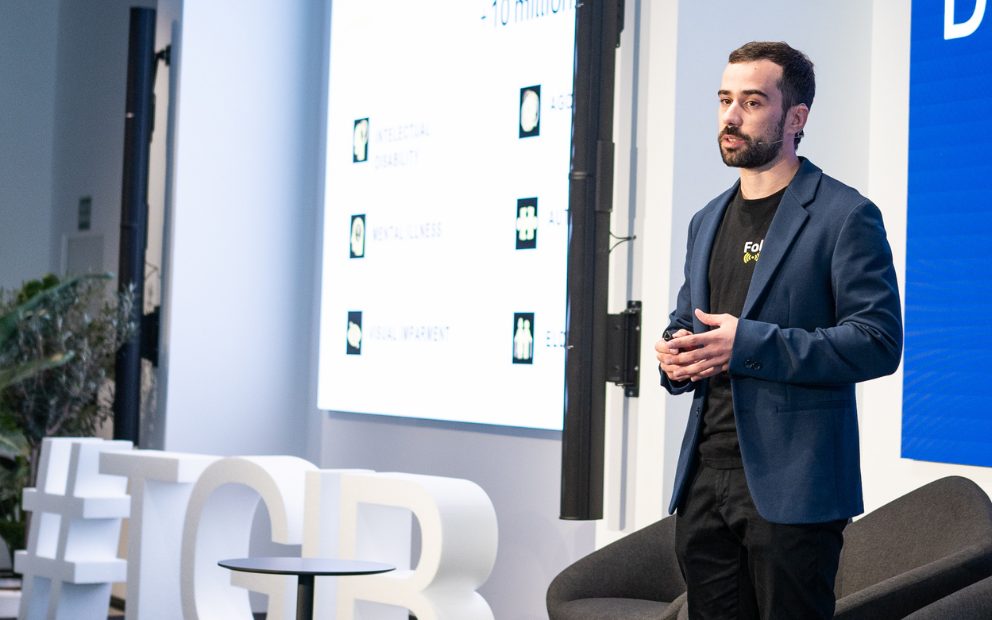 Pablo Pérez durante una ponencia sobre publicidad online